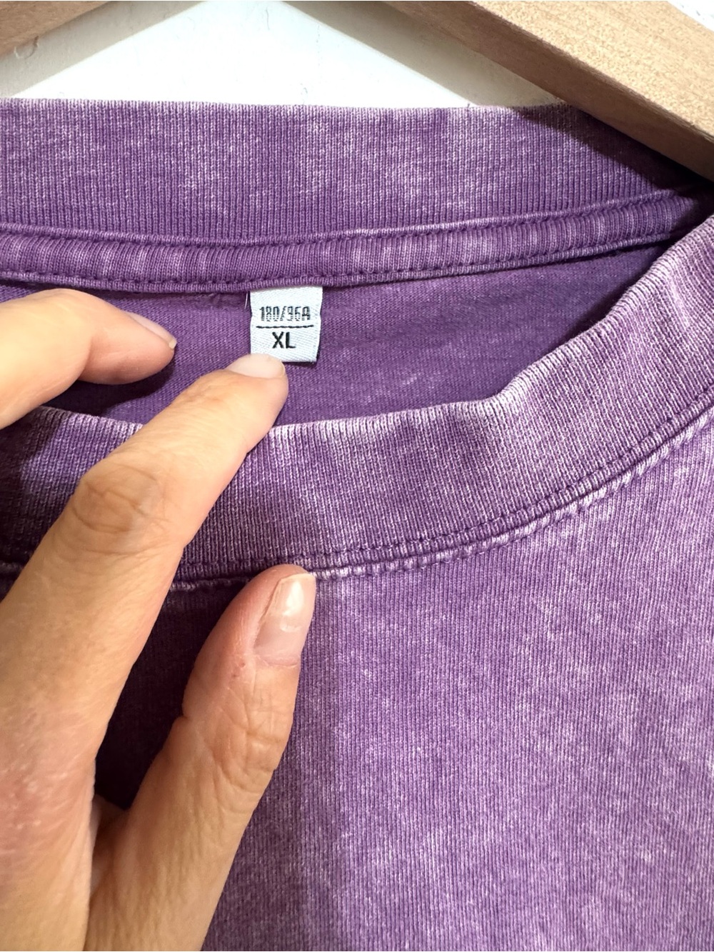 Vintage Purple Mineral Wash Arrow Graphic T-Shirt XL Oversized Cotton Tee - Picture 4 of 7